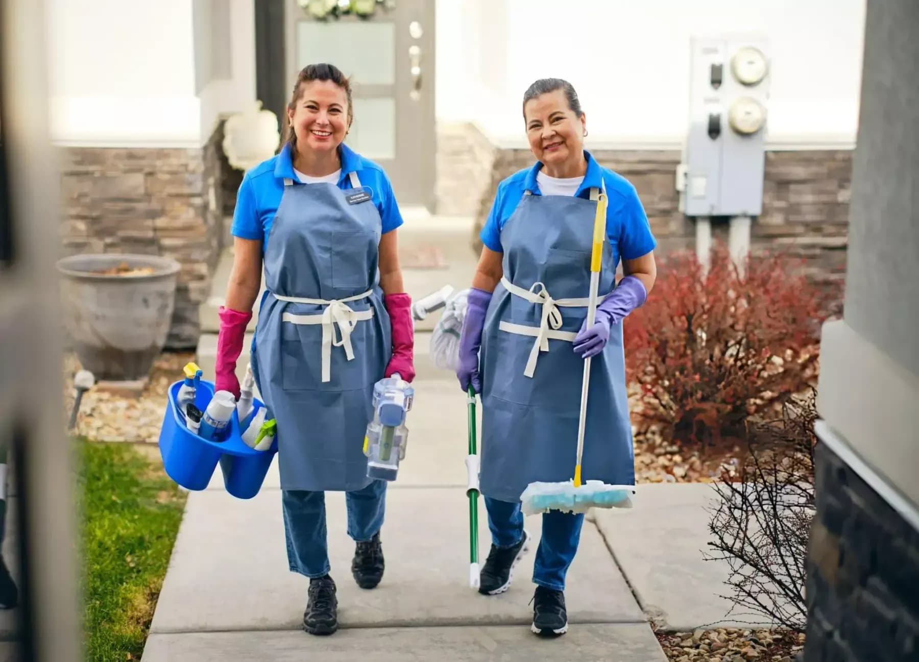 Need to Clean maid service team arriving at a Dublin home